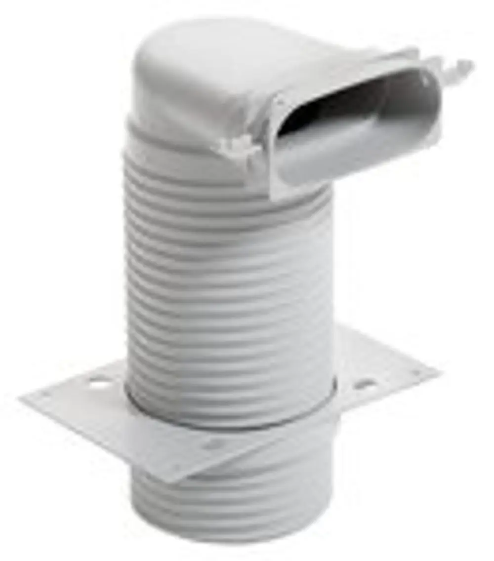 Vaillant Ventilanschluss in 90-Grad-Form mit flexibler, gerillter Oberfläche, geeignet für Luftschläuche.